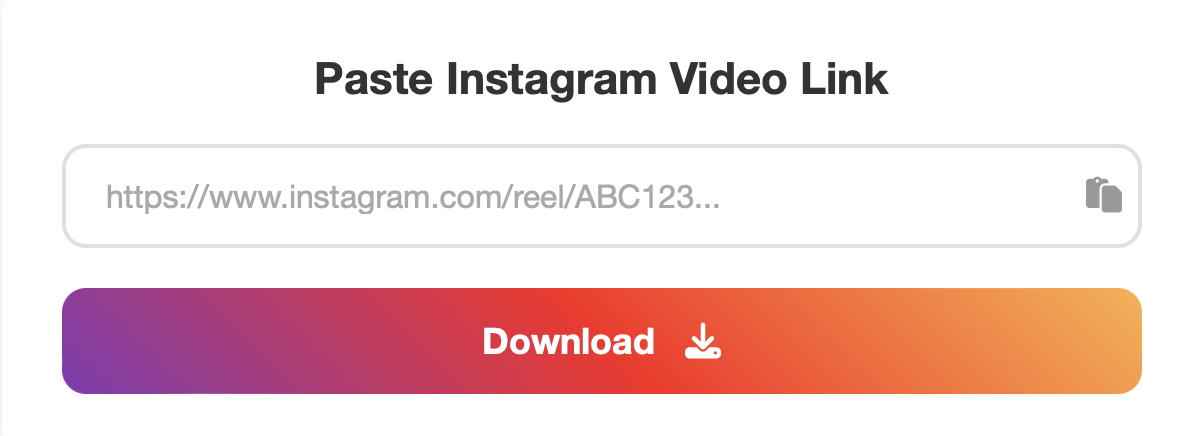 Paste Instagram URL